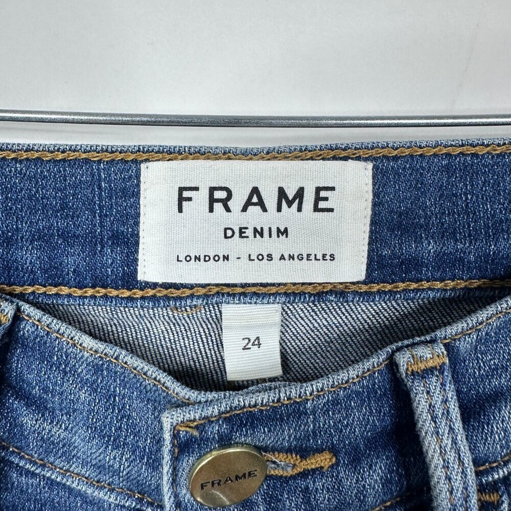 FRAME Le High Skinny Jeans Hazelwood Studded Ankle 24 #A1278 - Picture 9 of 11